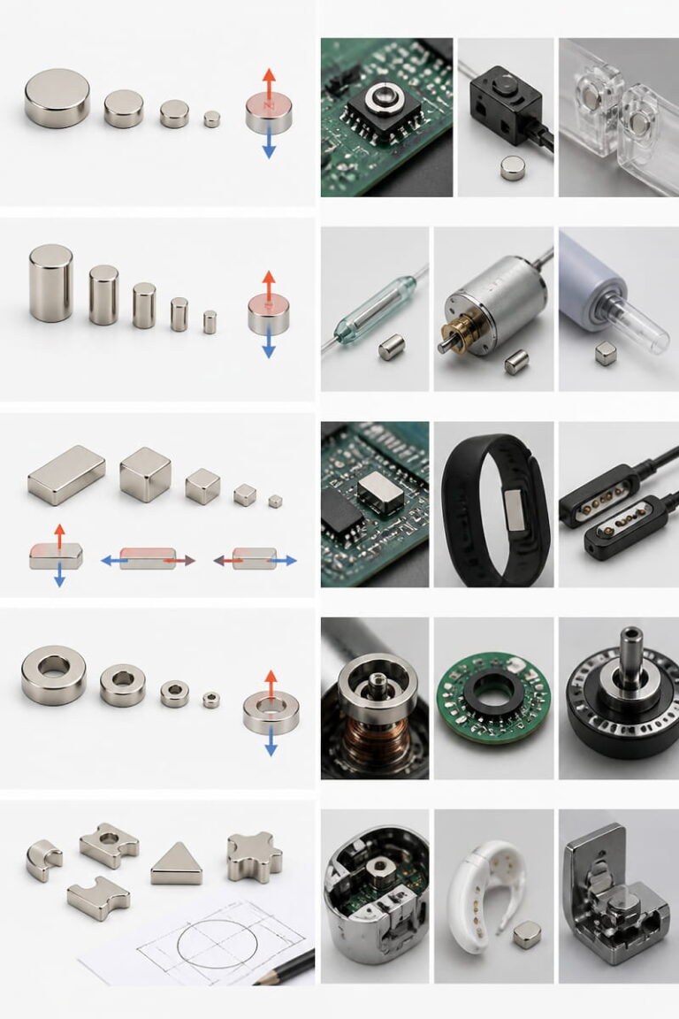 Microimanes 4 Formas disponibles de los microimanes