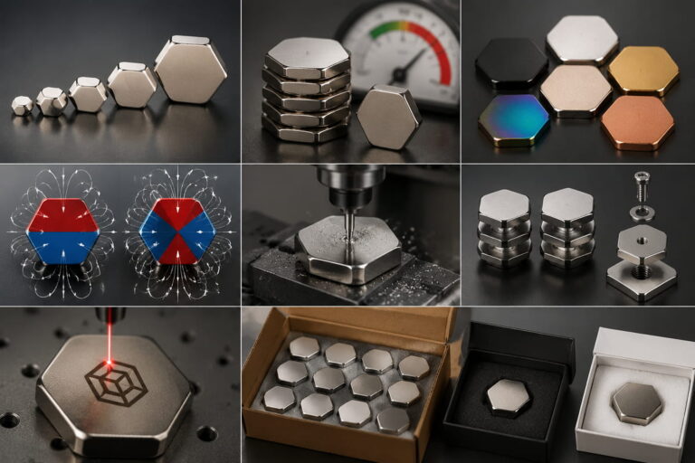 Imagen de los servicios de imanes de neodimio hexagonales a medida
