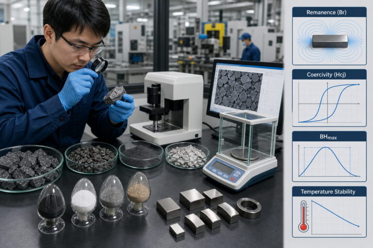 Importancia de la calidad en la inspección de las materias primas para la fabricación de imanes de NdFeB