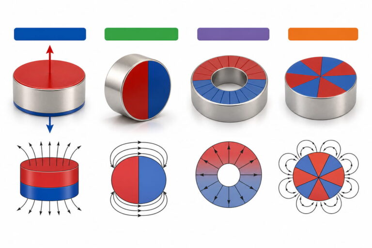 Proceso de magnetización de imanes de neodimio 3 Direcciones habituales de magnetización de los imanes de neodimio