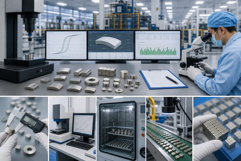 Objetivos de control de calidad en la fabricación de imanes de NdFeB