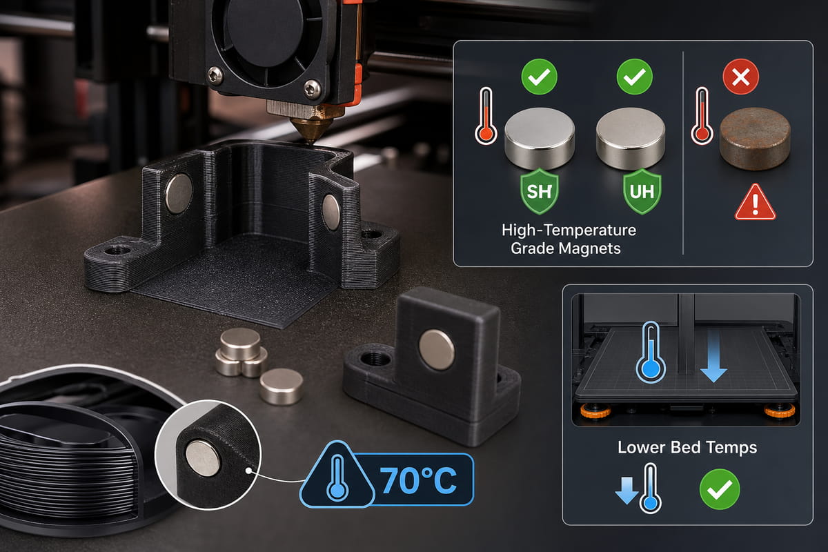 Impresión 3D con imanes de neodimio integrados