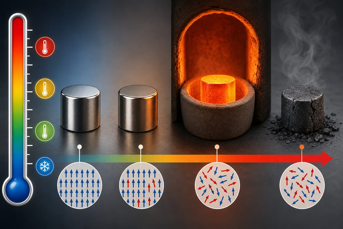 ¿A qué temperatura pierden su magnetismo los imanes de neodimio?