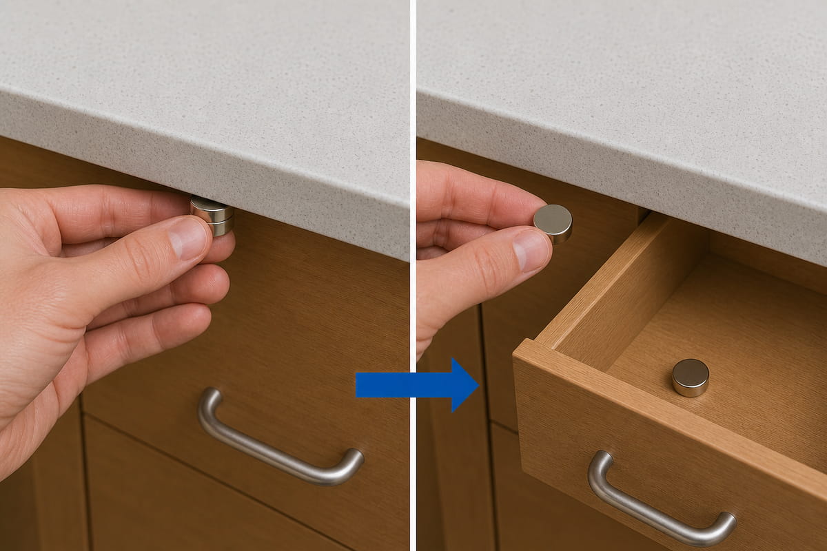 ¿Cómo separar imanes de neodimio de tres formas seguras? 8 Utiliza «draw» para separar los imanes de neodimio