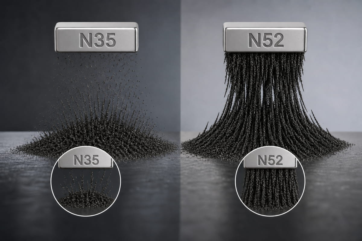 ¿Qué es un imán N52? Potencia, características, seguridad y usos 4 ¿Qué fuerza tiene un imán N52?