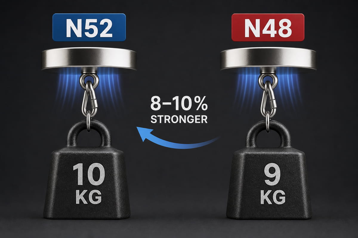 El N52 es entre 8 y 101 TP3T más potente que el N48 en cuanto a fuerza de tracción.