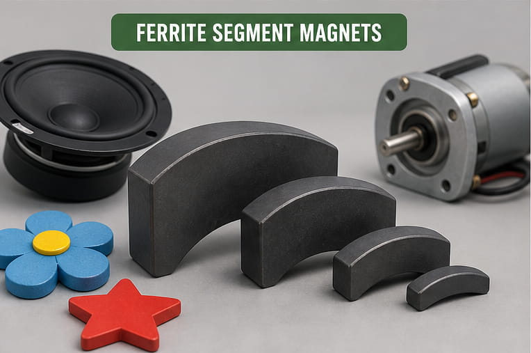 Imanes de ferrita en forma de segmento