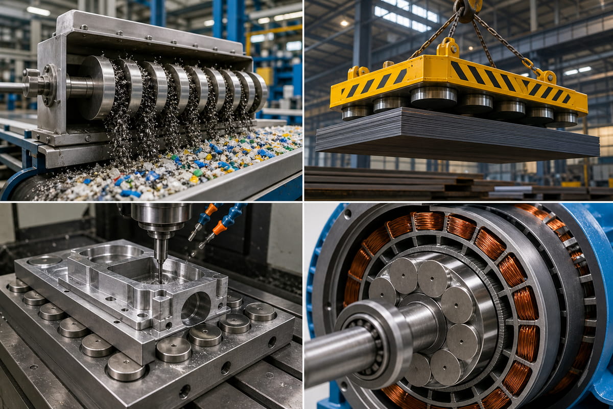 Imanes de disco en la industria