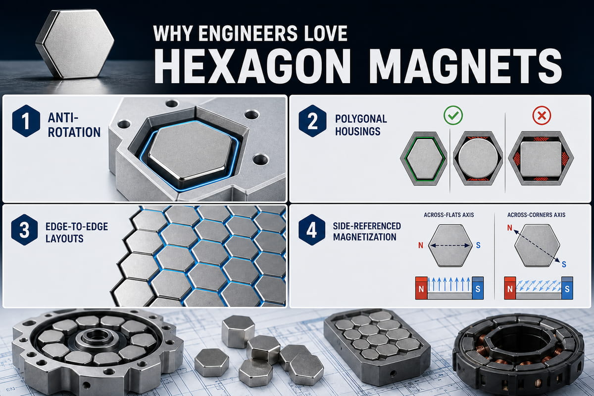 Por qué a los ingenieros les encantan los imanes hexagonales